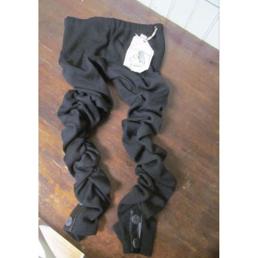 NWT-$89 A.Bird Waffled Ruched Legging Pants Black Cotton Stretch TRENDY SZ 6-NEW